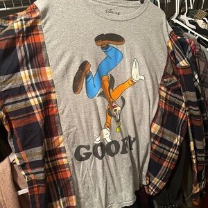 One of a kind, reworked oversized Disney goofy shirt! Fits upto 2XL!